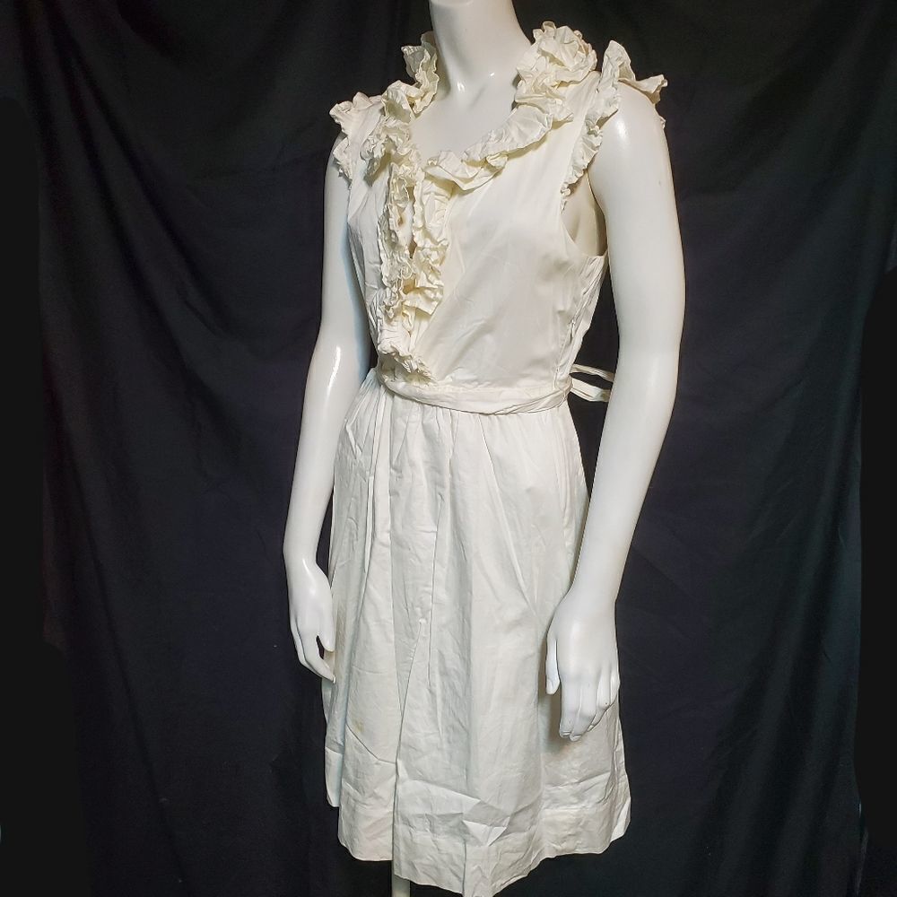Max & Cleo White Dress with Ruffles (12) - Picture 3 of 9